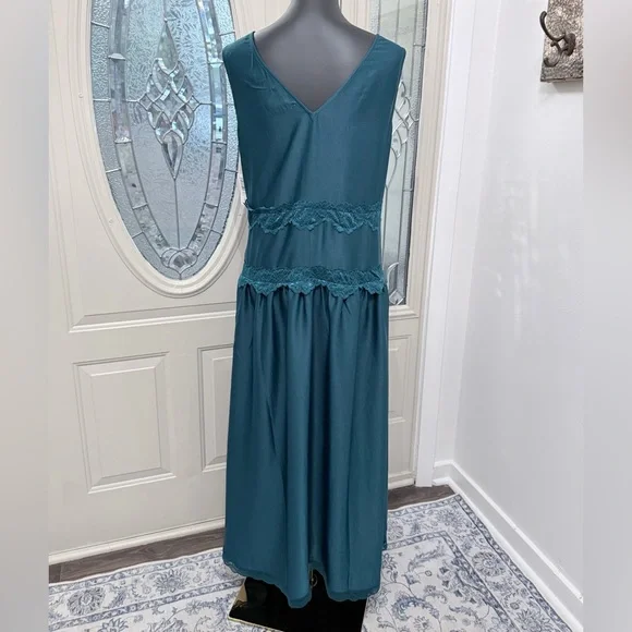 FESTI of Torrid Lace Trim Maxi Dress – Teal Blue – Size 2 (XXL / 18–20) – NWT - Picture 4 of 8